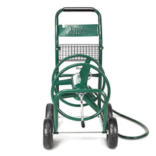 Load image into Gallery viewer, Dévidoir de Tuyau d’Arrosage avec 4 Roulettes Chariot pour 1.7m de Tuyau d’Arrosage Panier,95x62x113cm,Vert -