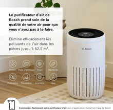 Load image into Gallery viewer, Bosch Air 4000i - Purificateur d'air intelligent - Couvre 62,5 m² - Filtre efficacement plus de 99% des polluants - Mode Auto/Sommeil (< 25 dB(A)) - CADR : 300 m³/h - Connectivité avec écran et app