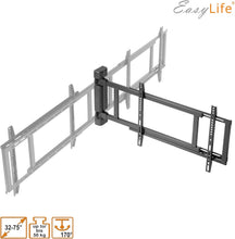 Load image into Gallery viewer, EasyLife Support TV Mural pivotant électriquement jusqu'à 170°, Support Mural VESA jusqu'à 600x400 pour LCD/OLED, téléviseur, Moniteur, écran, Smartboard de 32-75 Pouces &amp; 50kg Max (Blanc)