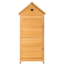 Load image into Gallery viewer, Abri de jardin extérieur à 5 etagères cabane verrouillable en bois de sapin toit en tle galvanisée 20_0005485 -