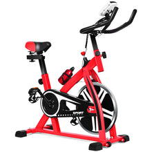 Load image into Gallery viewer, Vlo d'Exercice Intrieur avec Volant d'Inertie 8 KG Silencieux Bouilloire Porte-gobelet Ecran LCD Selle et Huidon Rglables -