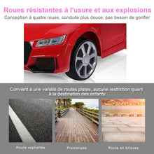Load image into Gallery viewer, Voiture TTRS Electrique pour Enfants 12V Max. 5 Km/h Double Porte avec Tlcommande 2.4G Blanc/Rouge -