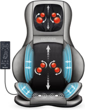 Load image into Gallery viewer, COMFIER Siège Massant Shiatsu pour Dos &amp; Cou - Masseur de Dos Complet à Pétrir 2D/3D avec Chaleur et Compresse réglable, Fauteuil Massant pour hanche/nuque/dos, Masseur Complet du Corps