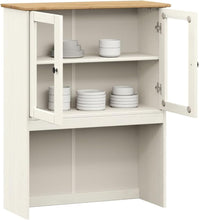 Load image into Gallery viewer, vidaXL Dessus de Commode Vigo Blanc 78x30x100 cm Bois Massif de pin, étagère supérieure de Commode, Dessus de Commode de Cuisine, Rangement de Cuisine