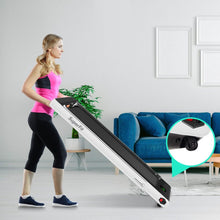 Load image into Gallery viewer, 2 en 1 Tapis de Course Electrique Pliable 1 à 12 Km/H avec Haut-parleur Bluetooth Télécommande Moteur 0,75HP Vert/Blanc/Noir/Rouge/Or/Noir et Argenté/Bleu -