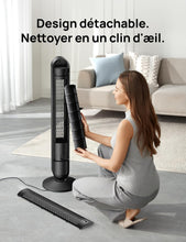 Load image into Gallery viewer, Dreo Ventilateur Colonne Silencieux, Puissant Vitesse 7,92 m/s, Ventilateurs Tour de 106cm avec Télécommande, 6 Vitesses, 4 Modes, Minuterie 12H, Oscillant à 90° pour Grande Chambre