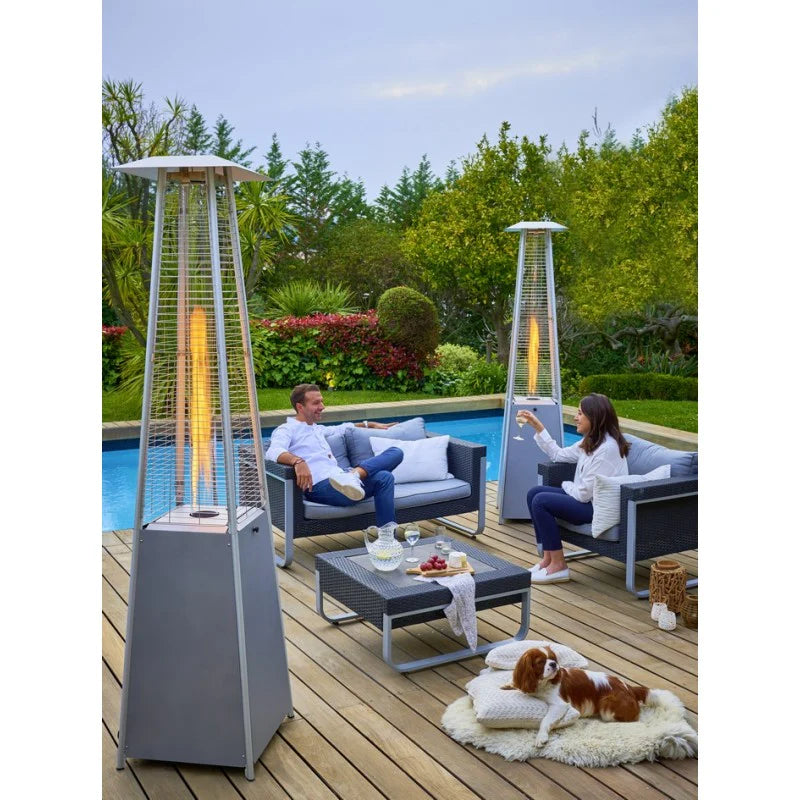Chauffage extrieur gaz - Pyramide - Noir - 13 kW - Housse de protection Favex -