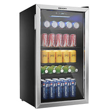 Load image into Gallery viewer, Frigorifero per bevande,mini frigo da 126 lattine con porta in vetro -