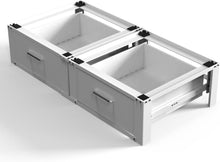 Load image into Gallery viewer, Vonia lave-linge surélevé - Support pour lave-linge avec tiroir intégré - Double - Blanc