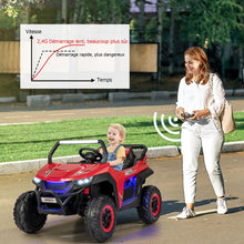 Load image into Gallery viewer, Voiture lectrique Enfant 12 V Tlcommande pour 3-8 Ans 2 Vitesses Ressort de Suspension Charge 59KG 118x74x71CM Noir/Rose/Rouge -