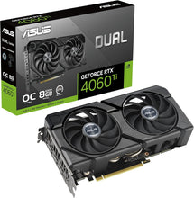 Load image into Gallery viewer, ASUS GeForce RTX 4060 TI Dual Evo 8G OC Carte Graphique de Jeu – Horloge Boost 2595 MHz GDDR6X PCIe Gen 4 DLSS 3 3X DP v 1.4a HDMI 2.1a (Prend en Charge 4K et 8K HDR)
