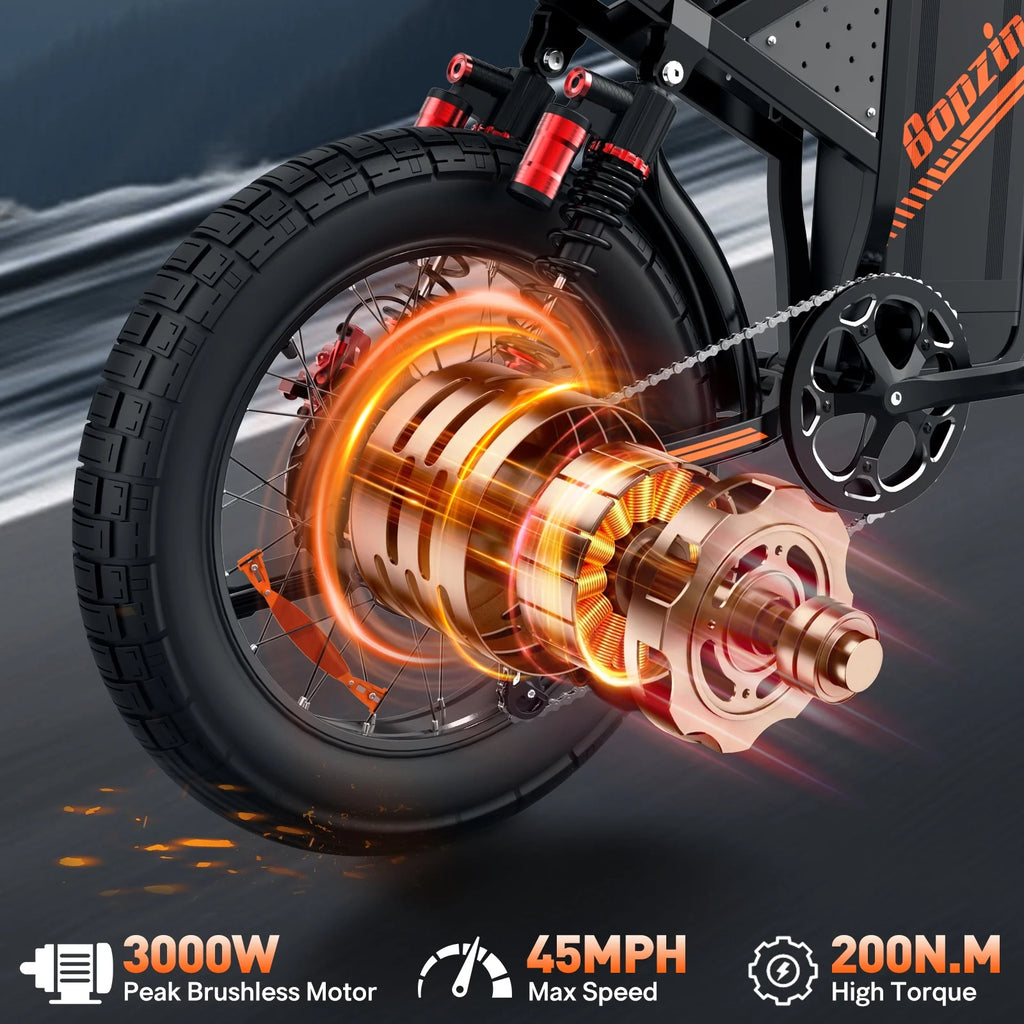 Electric Dirt Bike for Adults, 60V 35ah, 3000W 45 MPH & 37 - 68 Miles Electric Motorcycle, 25'' Fat Tire Off - Road Mountain Bike UL2849