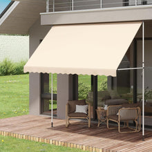 Load image into Gallery viewer, AECOJOY Manual Retractable Awning, 118" Non-Screw Outdoor Patio Awning, Beige