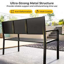 Load image into Gallery viewer, Tangkula 50" Metal Patio Park Bench
