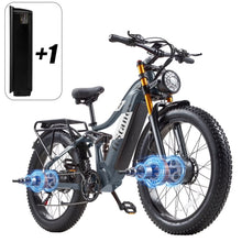 Load image into Gallery viewer, Dual Motors AWD 2000W Electric Bike for Adult 26'', UL2849 48V 60AH Removable Battery E - Mountain Bike 4'' Fat Tire up to 35MPH&amp;200miles Long Range Off Road Ebike Beach Dual Hydraulic&amp;Brakes E - Bicycle