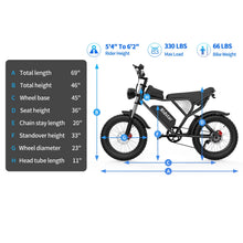 Load image into Gallery viewer, Ridstar Electric Bike for Adults Q20, 1200W 30MPH, 48V 15.6ah Electric Bicycle, 7 Speed Full Suspension Mountain Bike UL2849