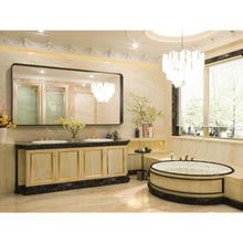 Load image into Gallery viewer, Tyro Bathroom Decorative Home Decor Corner Hangs Accent Mirror Latitude Run Finish: Black, Size: 72" x 36"